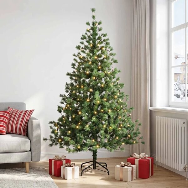 Umjetno božićno drvce s nogom 210 cm 300 LED lampica - 210 cm s LED svjetlima