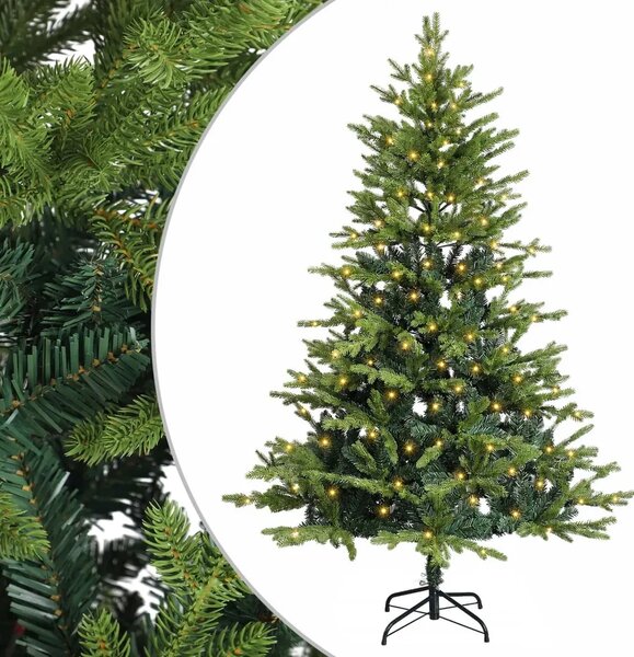 Umjetno božićno drvce s nogom 120 cm 150 LED lampica - Zelena 120 cm s LED svjetlima