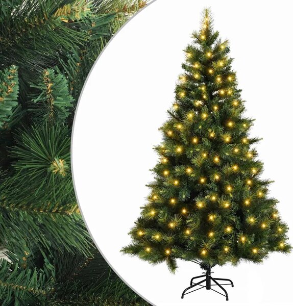 Umjetno božićno drvce s nogom 120 cm 150 LED lampica - Zelena 120 cm s LED svjetlima