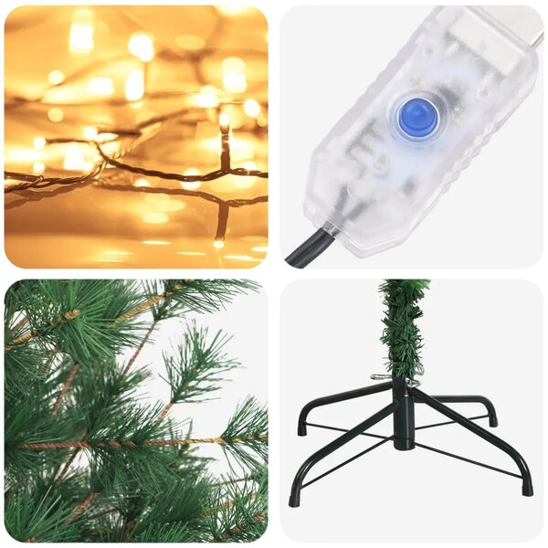 Umjetno božićno drvce s nogom 210 cm 300 LED lampica - 210 cm s LED svjetlima