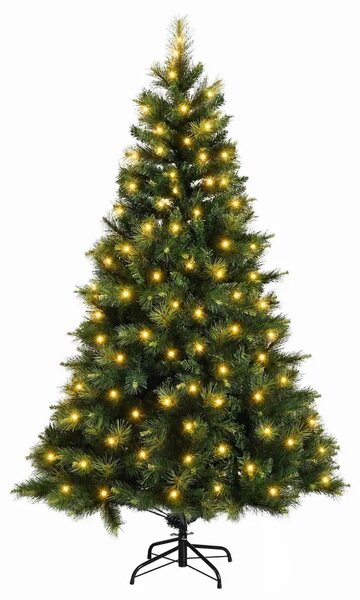 Umjetno božićno drvce s nogom 120 cm 150 LED lampica - Zelena 120 cm s LED svjetlima