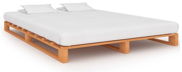 VidaXL Okvir za krevet od paleta od masivne borovine smeđi 120x200 cm