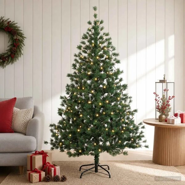 Umjetno božićno drvce s nogom 150 cm 150 LED lampica - 150 cm s LED svjetlima