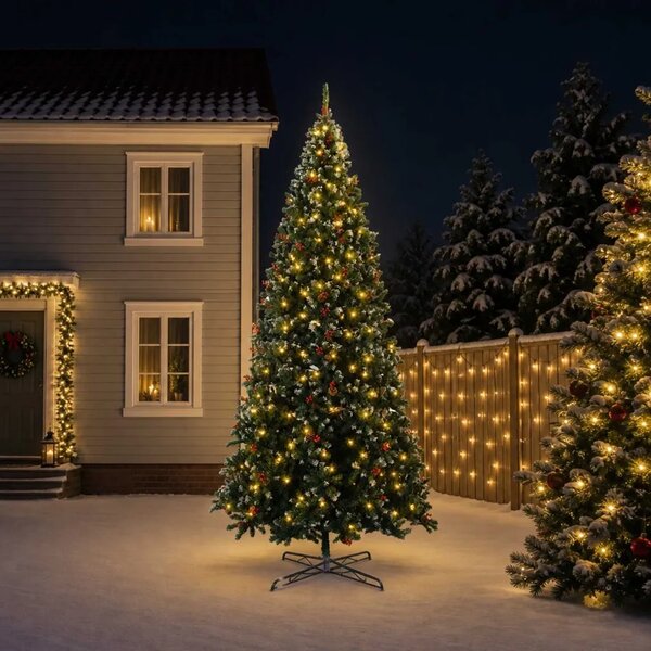 Umjetno božićno drvce s nogom 400 cm 600 LED lampica - 400 cm s LED svjetlima