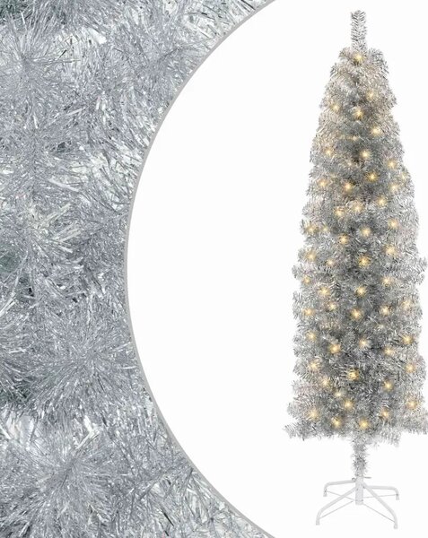 Umjetno vitko božićno drvce 180 cm 300 LED lampica Topla bijela - 180 cm s LED svjetlima