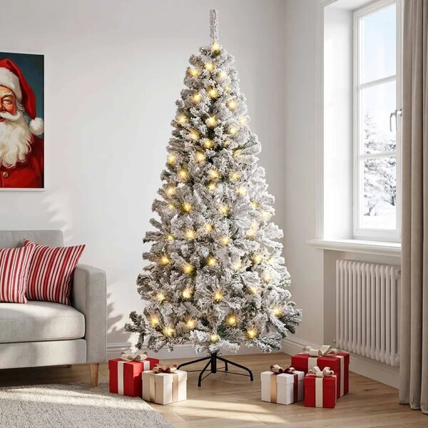 Umjetno božićno drvce s nogom 210 cm 300 LED lampica - 210 cm s LED svjetlima