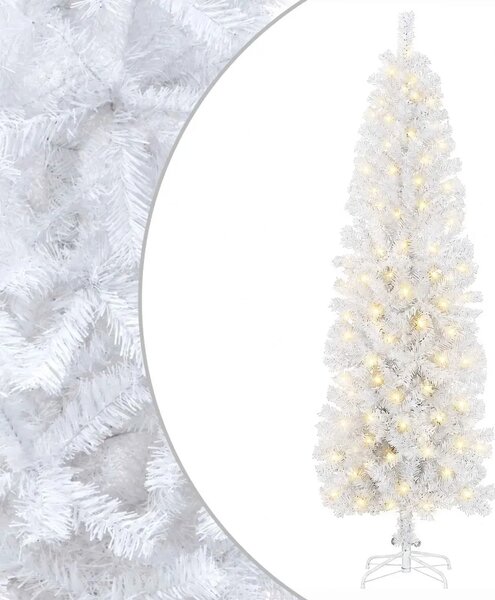 Umjetno vitko božićno drvce 180 cm 300 LED lampica Topla bijela - 180 cm s LED svjetlima