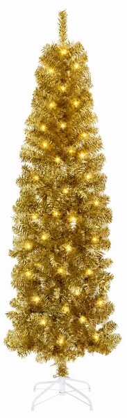 Umjetno vitko božićno drvce 180 cm 300 LED lampica Topla bijela - 180 cm s LED svjetlima