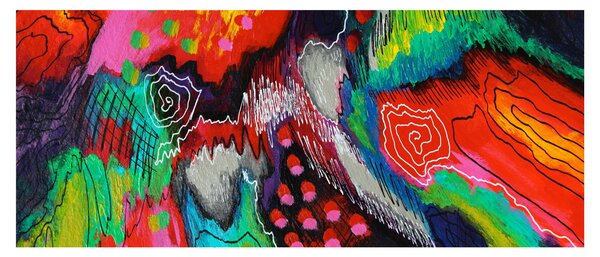 Apstraktna slika - boje (120x50 cm)