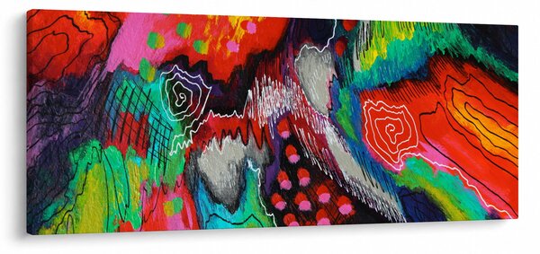 Apstraktna slika - boje (120x50 cm)