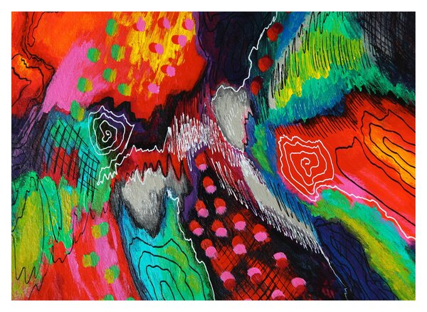 Apstraktna slika - boje (70x50 cm)