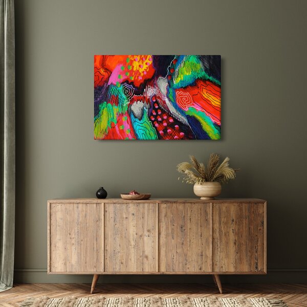 Apstraktna slika - boje (90x60 cm)