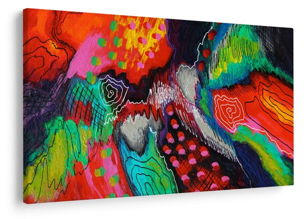 Apstraktna slika - boje (90x60 cm)