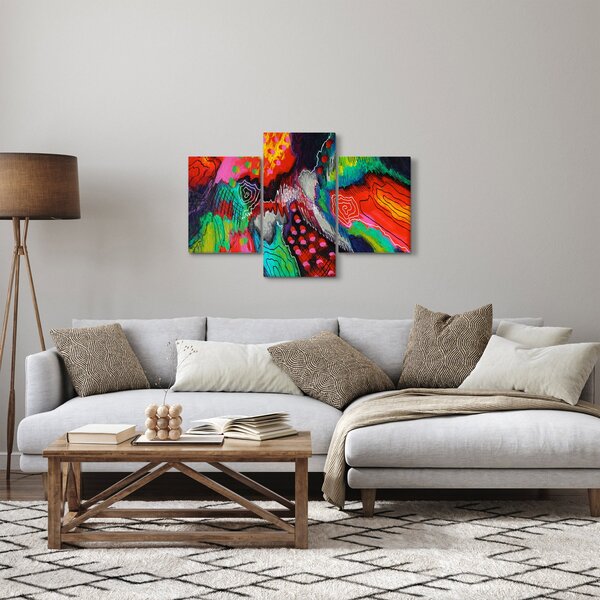 Apstraktna slika - boje (90x60 cm)