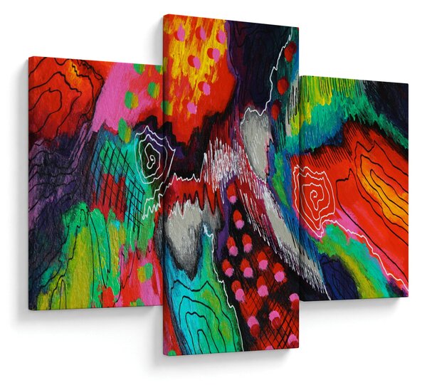 Apstraktna slika - boje (90x60 cm)