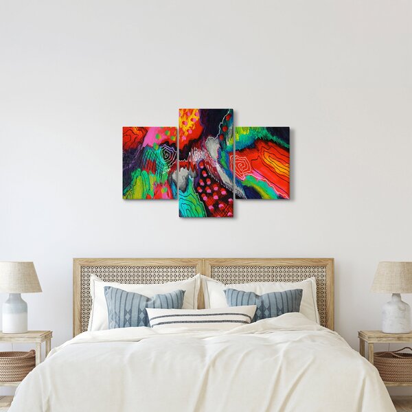 Apstraktna slika - boje (90x60 cm)