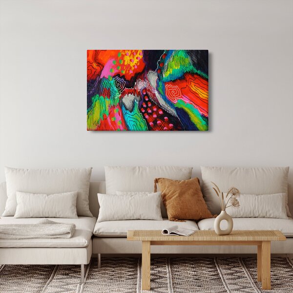Apstraktna slika - boje (90x60 cm)