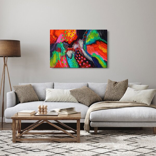 Apstraktna slika - boje (90x60 cm)
