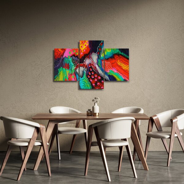 Apstraktna slika - boje (90x60 cm)