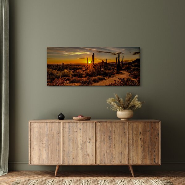 Slika - Kraj dana u pustinji Arizona (120x50 cm)