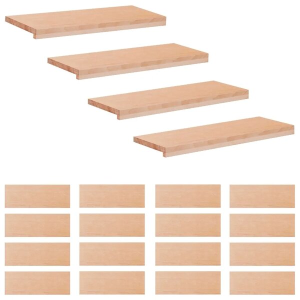 Step treads 20 kom. 70 x 25 x 2 cm Prirodna Čvrsto drvo bukve - Prirodna 70 x 25 x 2 cm 20