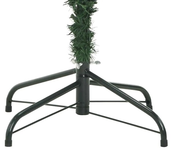 Umjetno božićno drvce S LED lampica Zelena i bijela 180 cm - 180 cm s LED-ima i ljubičastim kuglicama