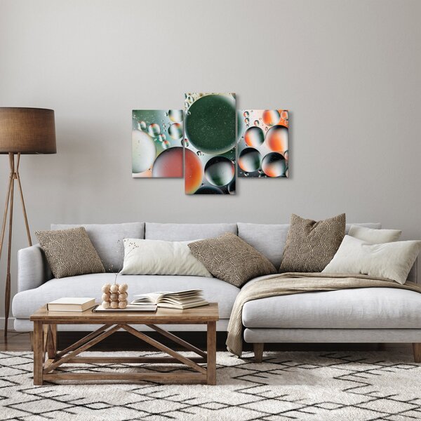 Slika apstrakcije - mjehurići (90x60 cm)