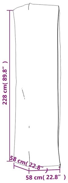 Navlake za grijalice 2 kom piramidalne 58x58x228 cm 420D Oxford - 58 x 58 x 228 cm