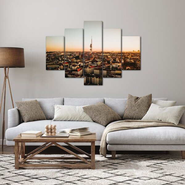Slika zalaska sunca nad Žižkovom (150x105 cm)