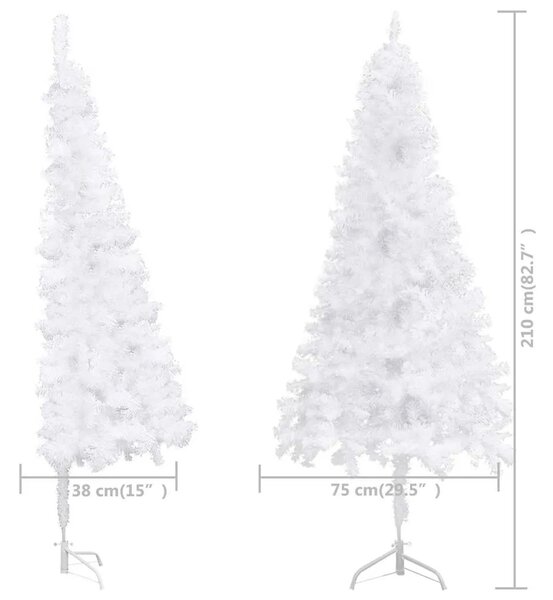 Umjetna božićna drvca PVC Steel White - Bijela 210 cm