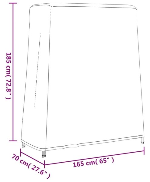 Navlake za stol za stolni tenis 2 kom 165x70x185 cm Oxford 420D