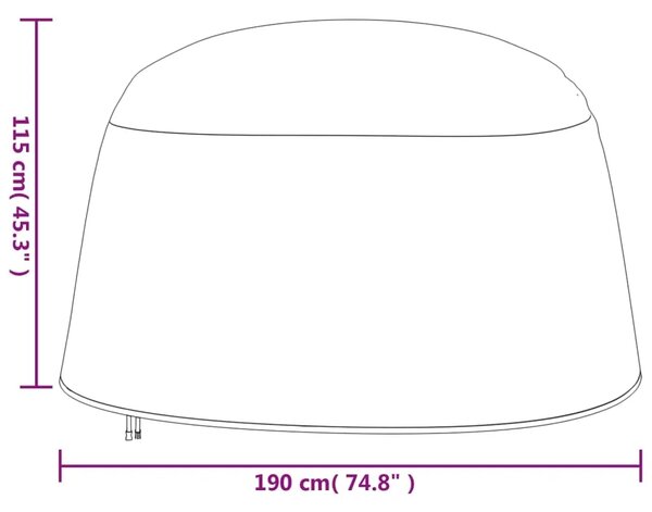 Navlake za viseće stolice 2 kom Ø 190 x 115 cm 420D Oxford - 190 x 115 cm
