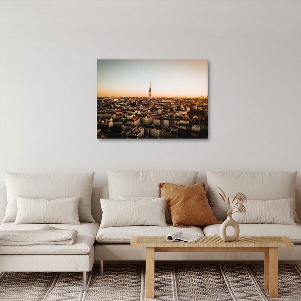 Slika zalaska sunca nad Žižkovom (70x50 cm)