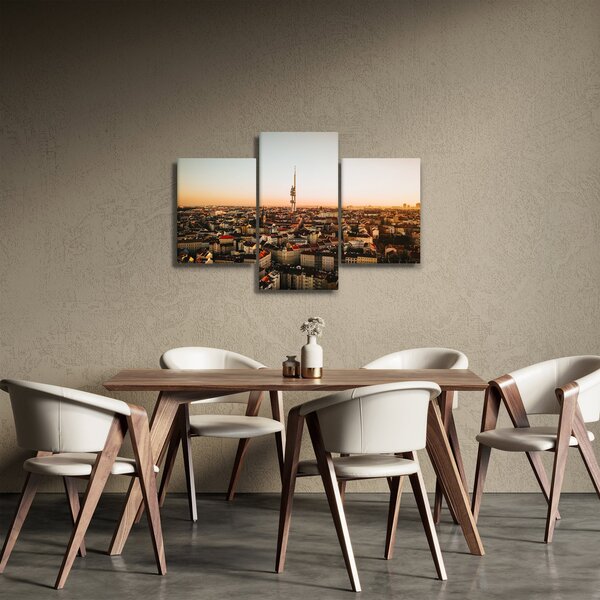 Slika zalaska sunca nad Žižkovom (90x60 cm)