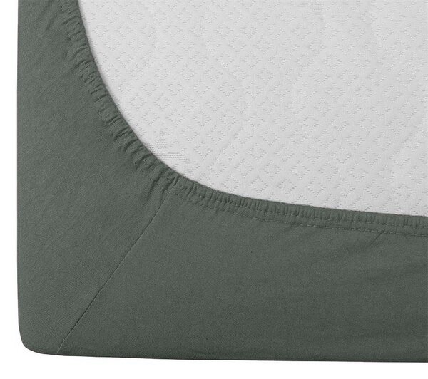 Jersey plahta tamno zelena 180 x 200 cm