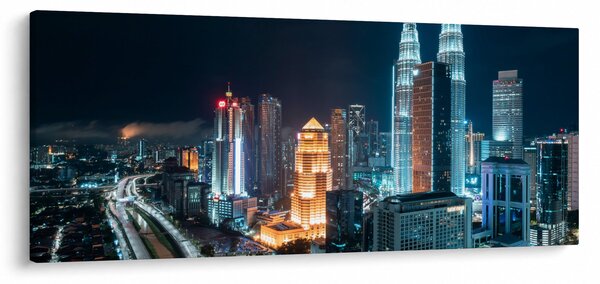 Slika - Noć u Kuala Lumpuru (120x50 cm)
