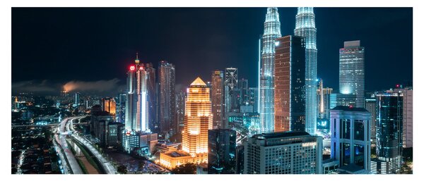Slika - Noć u Kuala Lumpuru (120x50 cm)