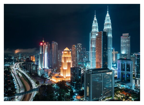 Slika - Noć u Kuala Lumpuru (70x50 cm)