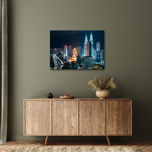 Slika - Noć u Kuala Lumpuru (70x50 cm)