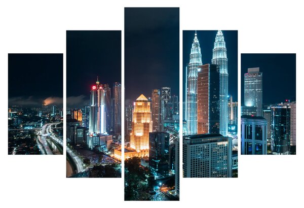 Slika - Noć u Kuala Lumpuru (150x105 cm)