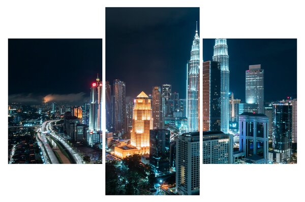 Slika - Noć u Kuala Lumpuru (90x60 cm)