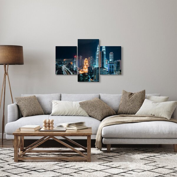 Slika - Noć u Kuala Lumpuru (90x60 cm)