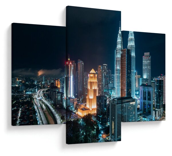 Slika - Noć u Kuala Lumpuru (90x60 cm)