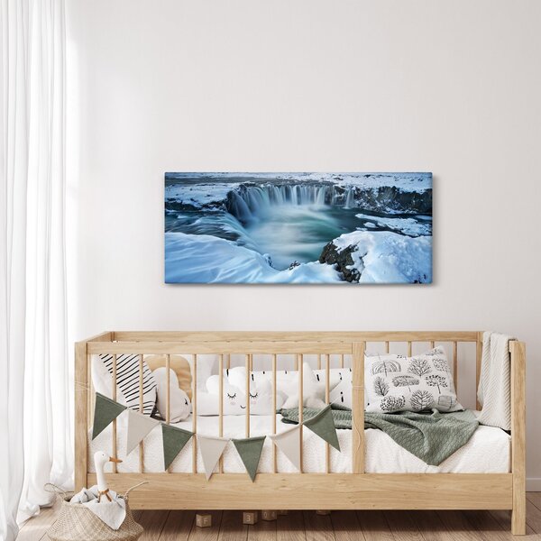 Slika - Vodopad bogova, Island (120x50 cm)