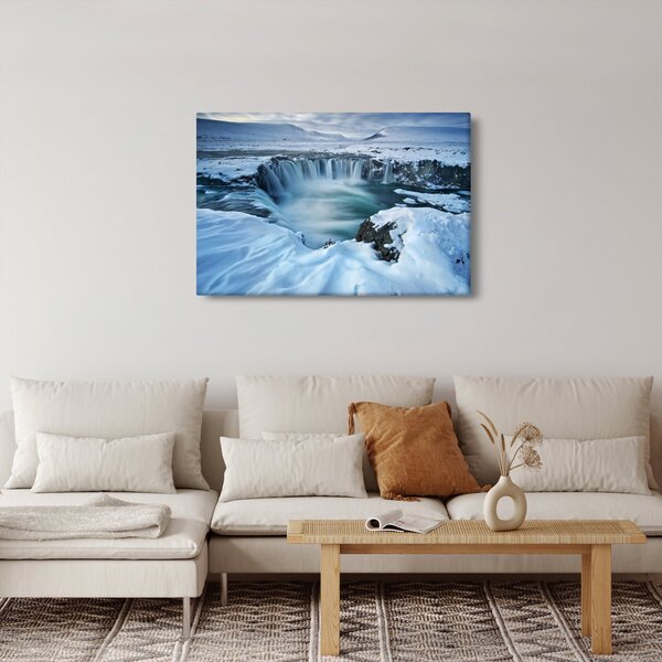 Slika - Vodopad bogova, Island (90x60 cm)