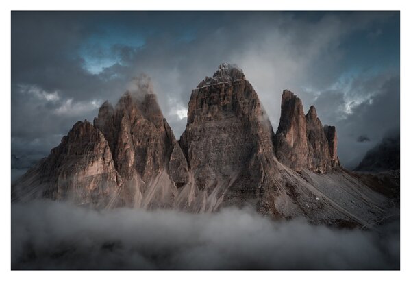 Slika - Tri zuba, talijanski Dolomiti (90x60 cm)