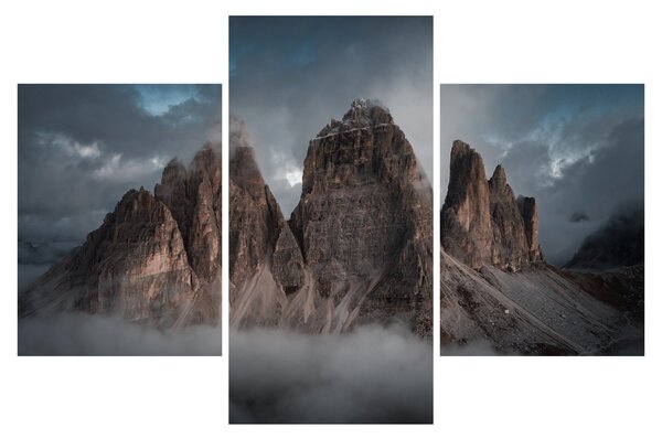 Slika - Tri zuba, talijanski Dolomiti (90x60 cm)