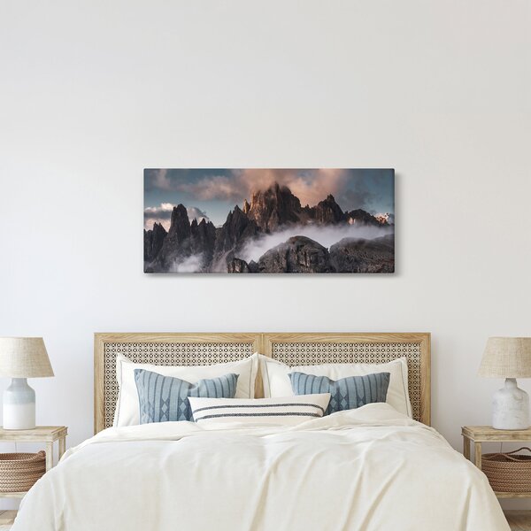 Slika - Talijanski Dolomiti skriveni u magli (120x50 cm)