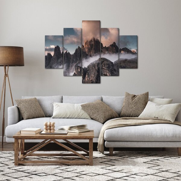 Slika - Talijanski Dolomiti skriveni u magli (150x105 cm)