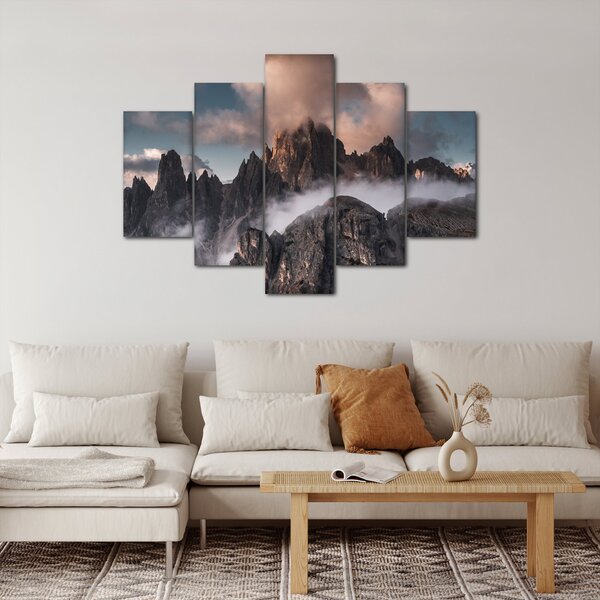 Slika - Talijanski Dolomiti skriveni u magli (150x105 cm)
